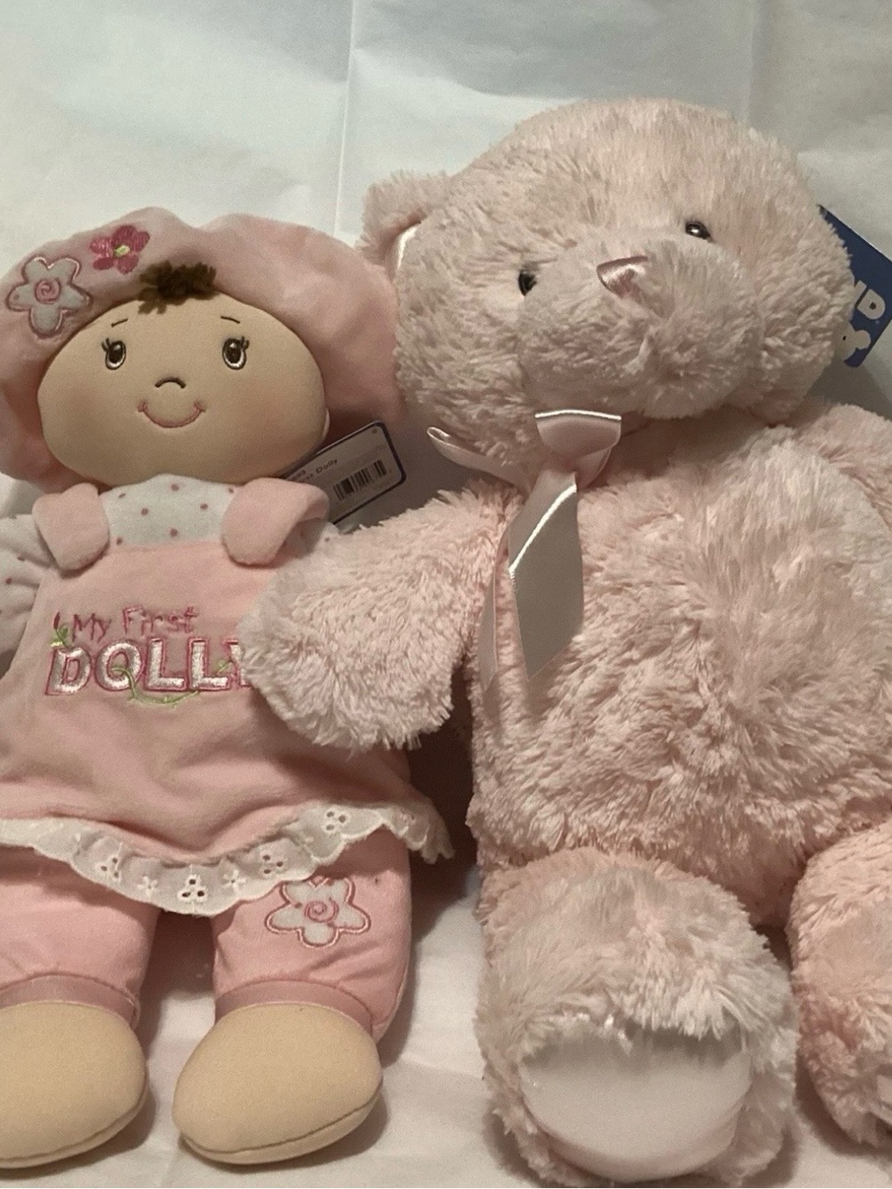 Baby Gund My First Dolly And My First Teddy Pink Plush